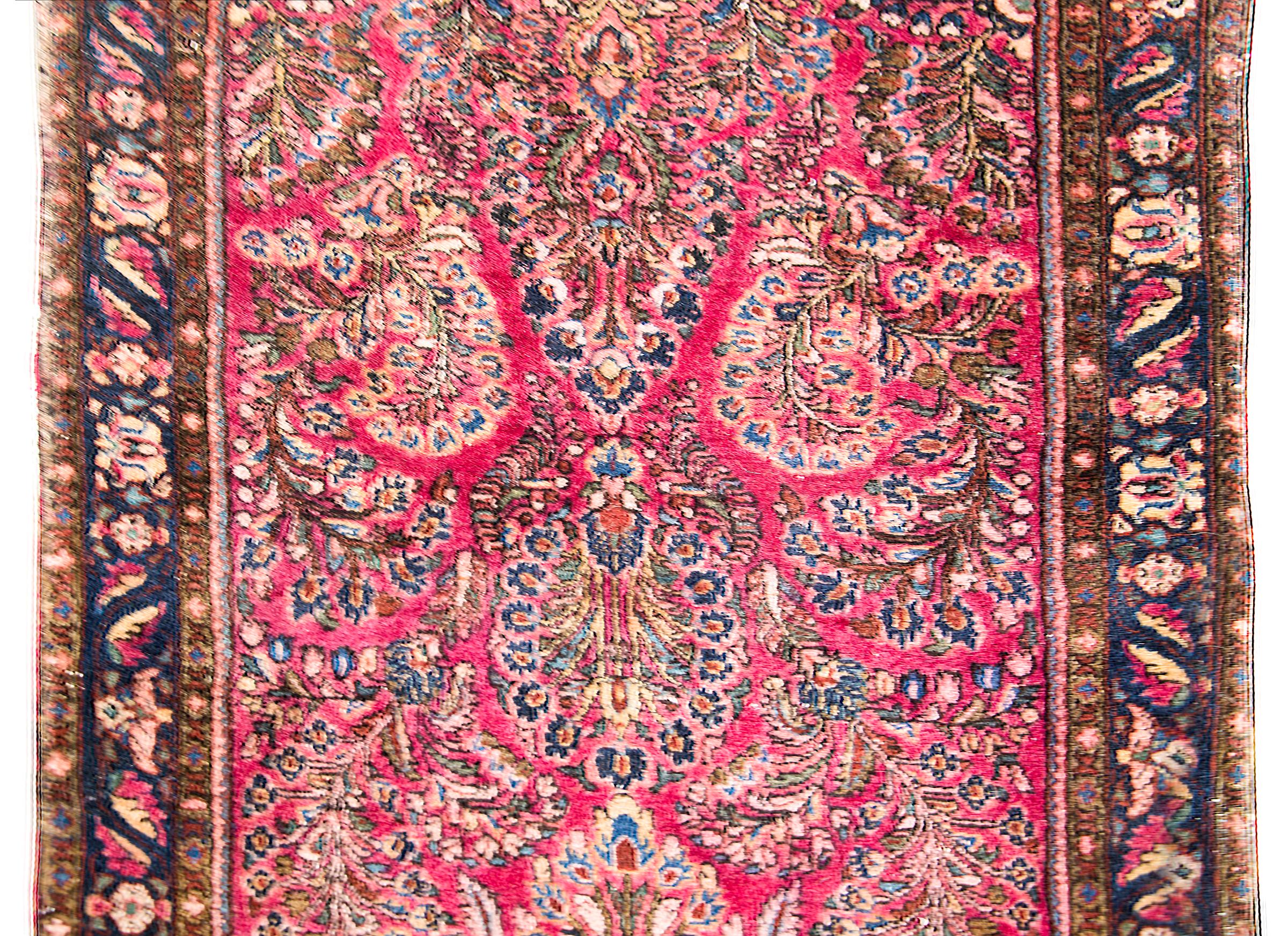 Wool Early 20th Century Persian Sarouk Runner For Sale