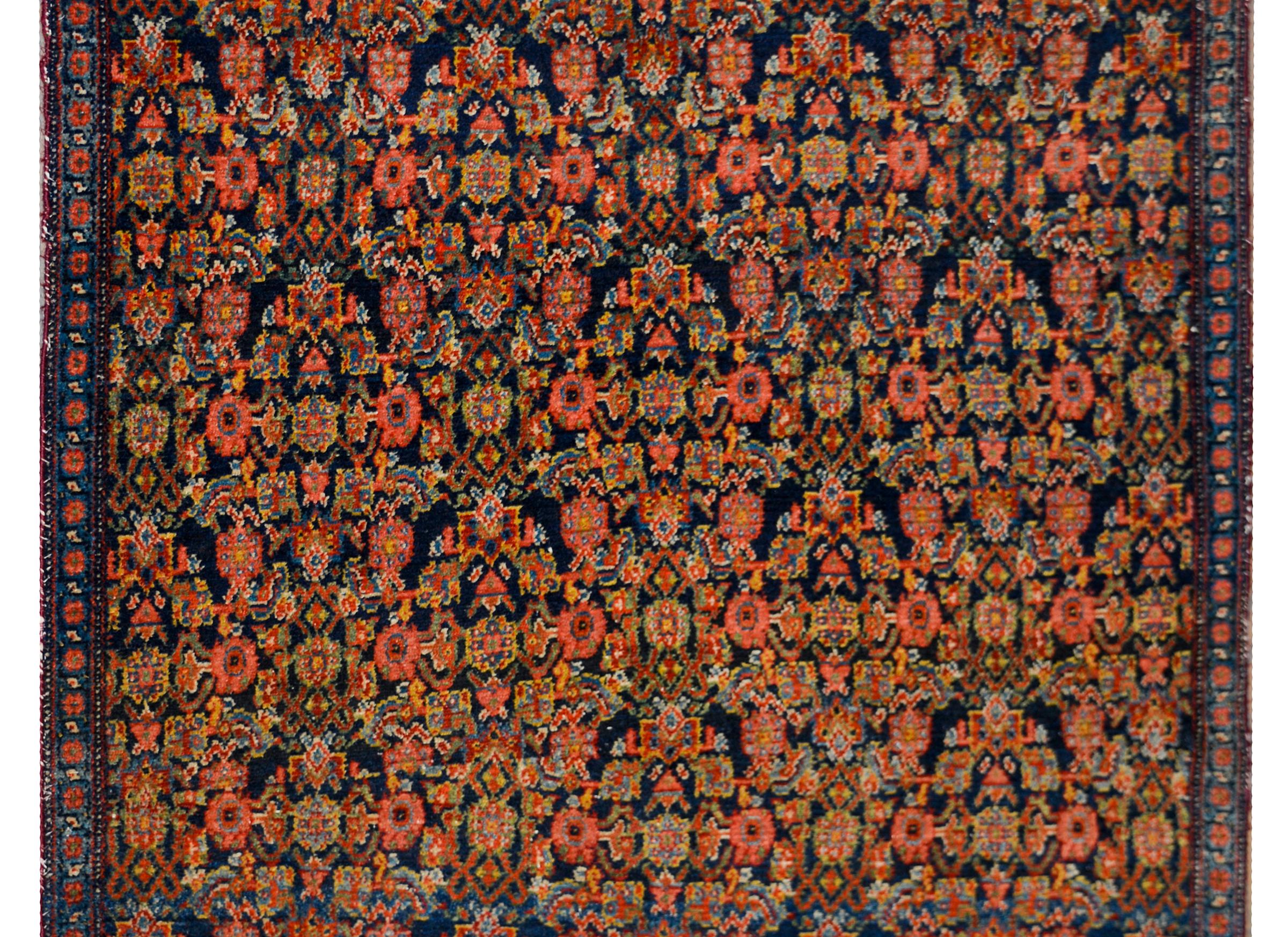 Tribal Early 20th Century Persian Senneh Rug For Sale