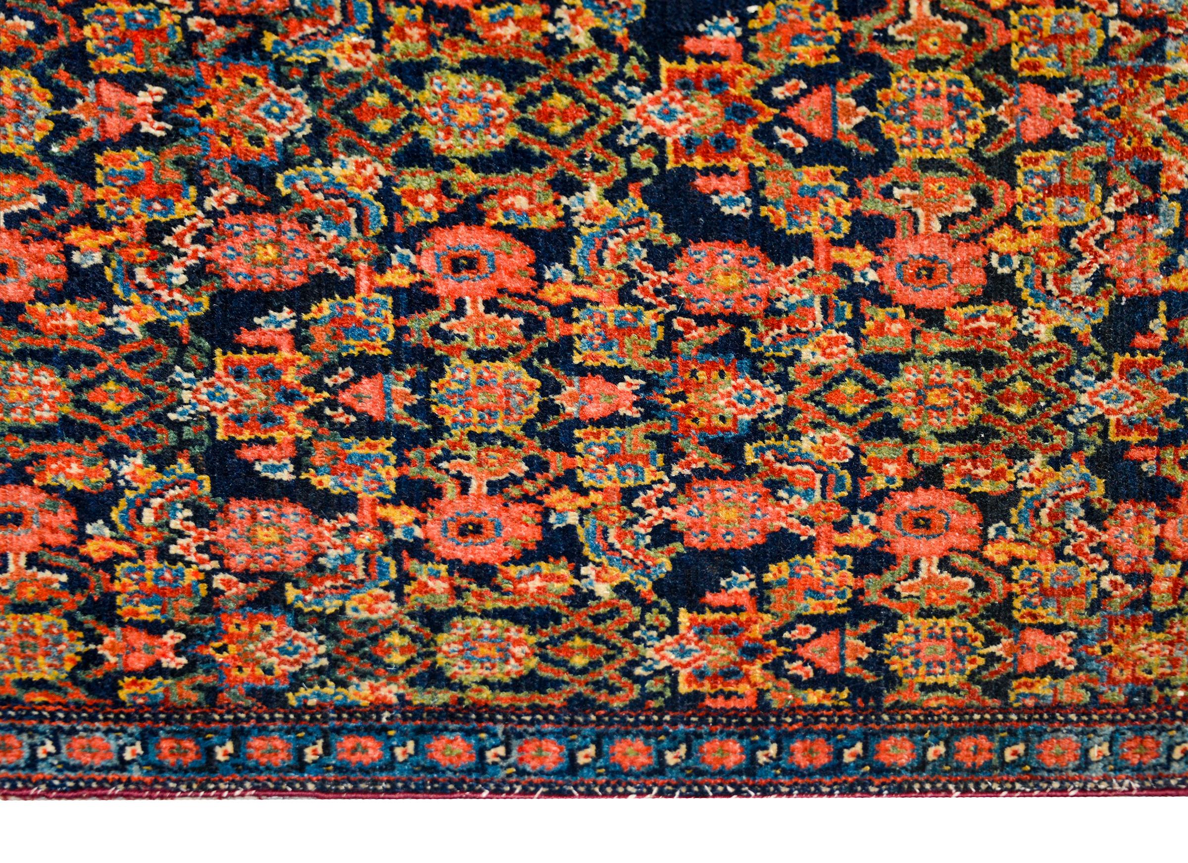 Wool Early 20th Century Persian Senneh Rug For Sale