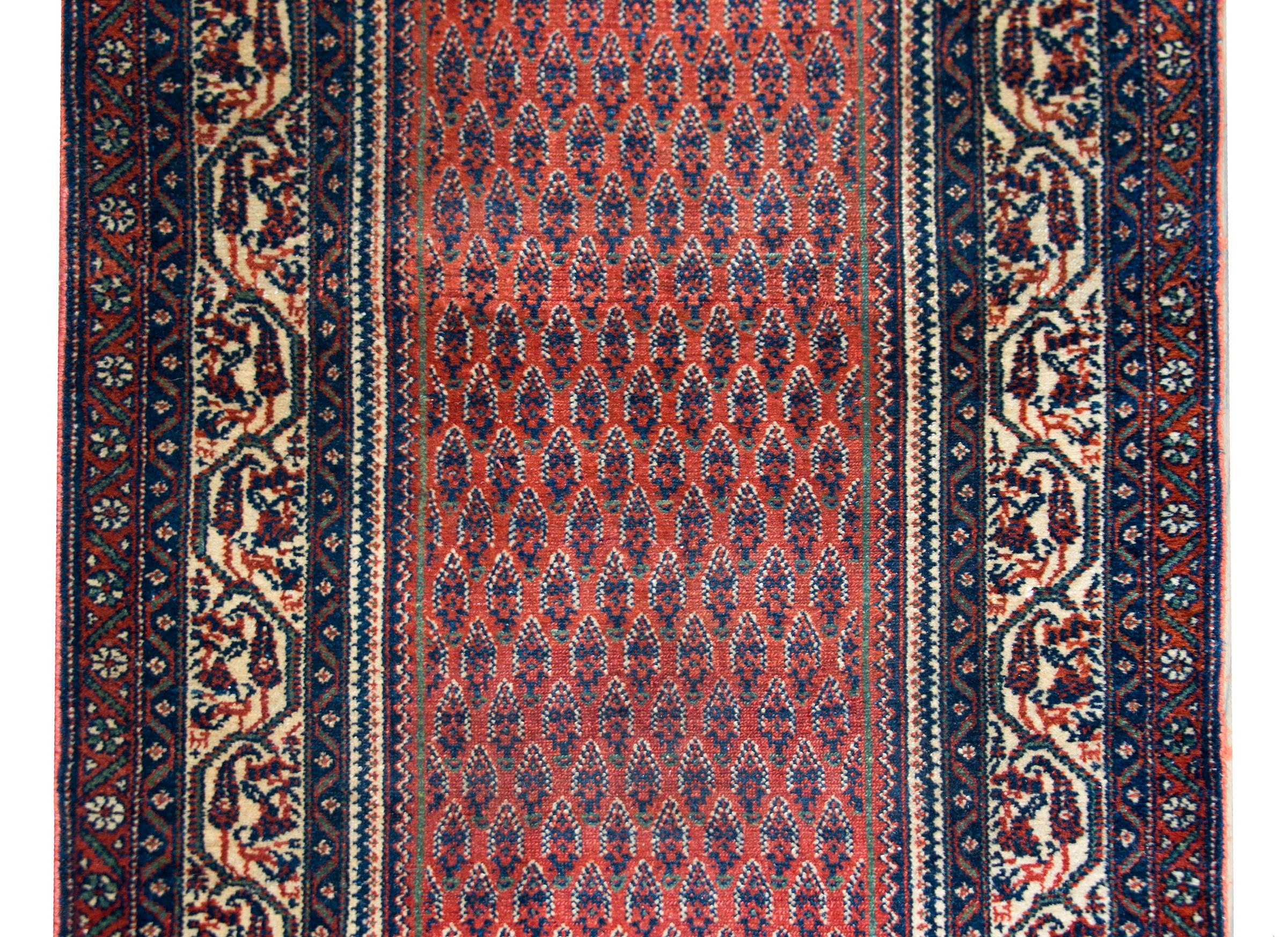 Tribal Early 20th Century Persian Seraband Rug For Sale