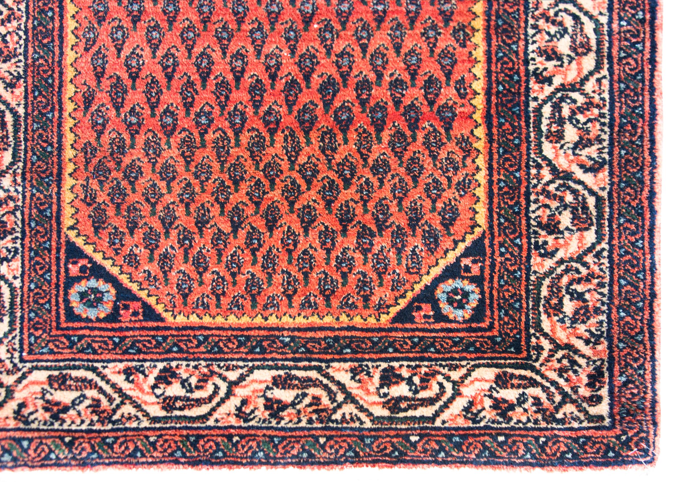 Wool Early 20th Century Persian Seraband Runner For Sale