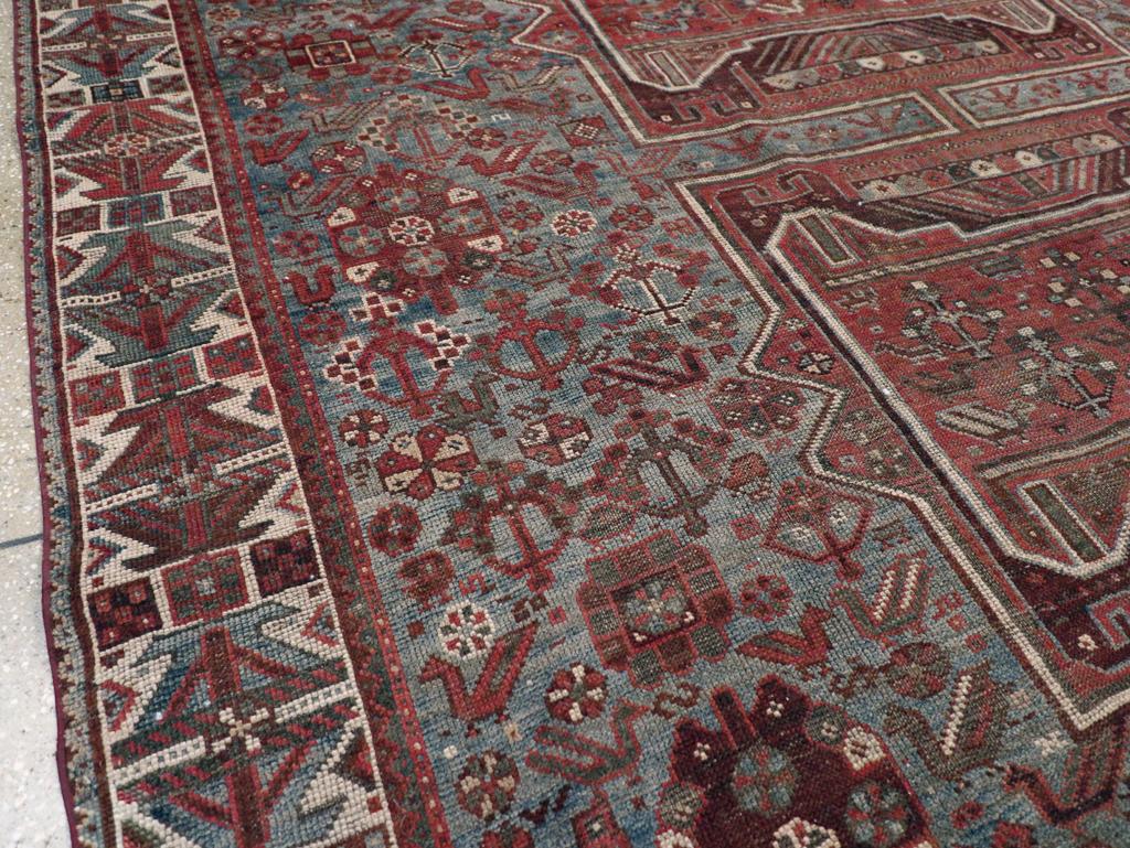 Tribal Early 20th Century Persian Shiraz Accent Carpet For Sale