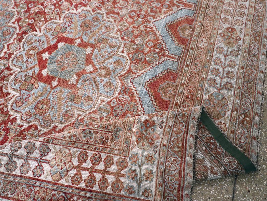 Early 20th Century Persian Shiraz Accent Carpet For Sale 1