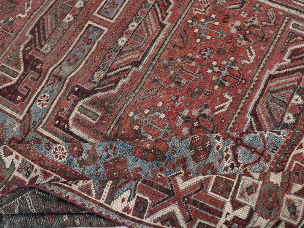 Early 20th Century Persian Shiraz Accent Carpet For Sale 1