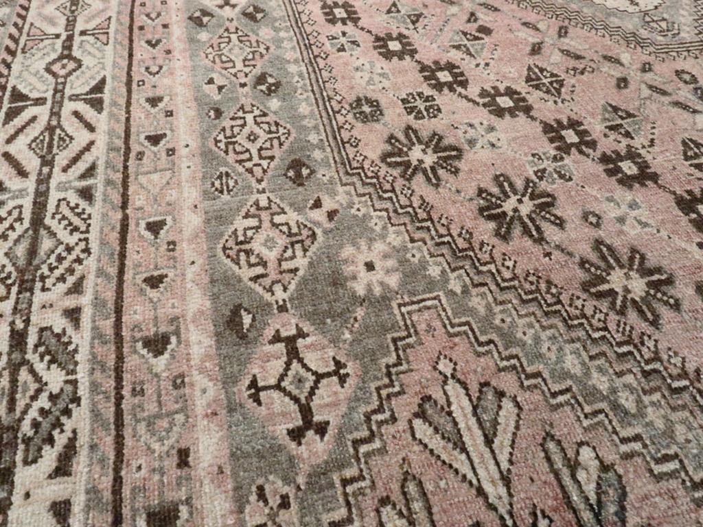 Tribal Early 20th Century Persian Shiraz Accent Rug For Sale