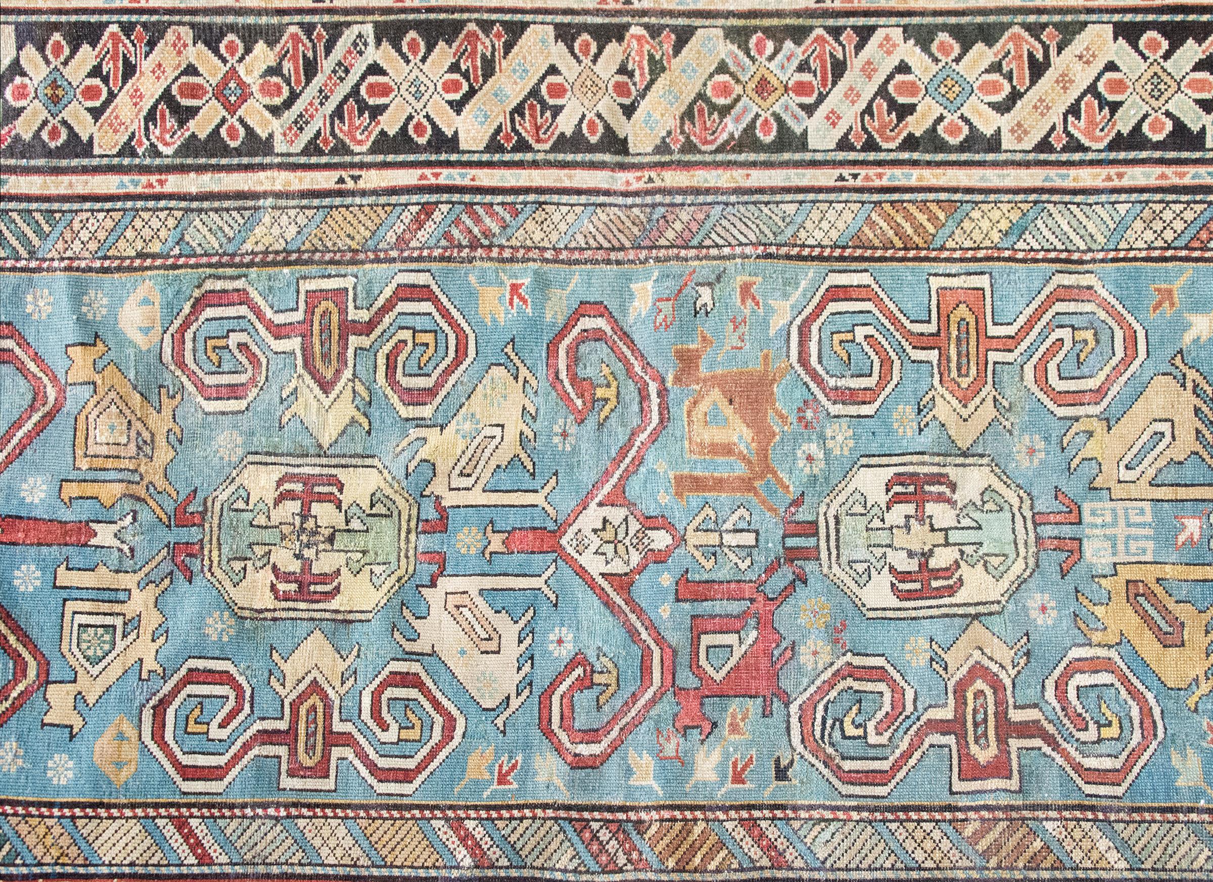 Early 20th Century Persian Shirvan Rug For Sale 5
