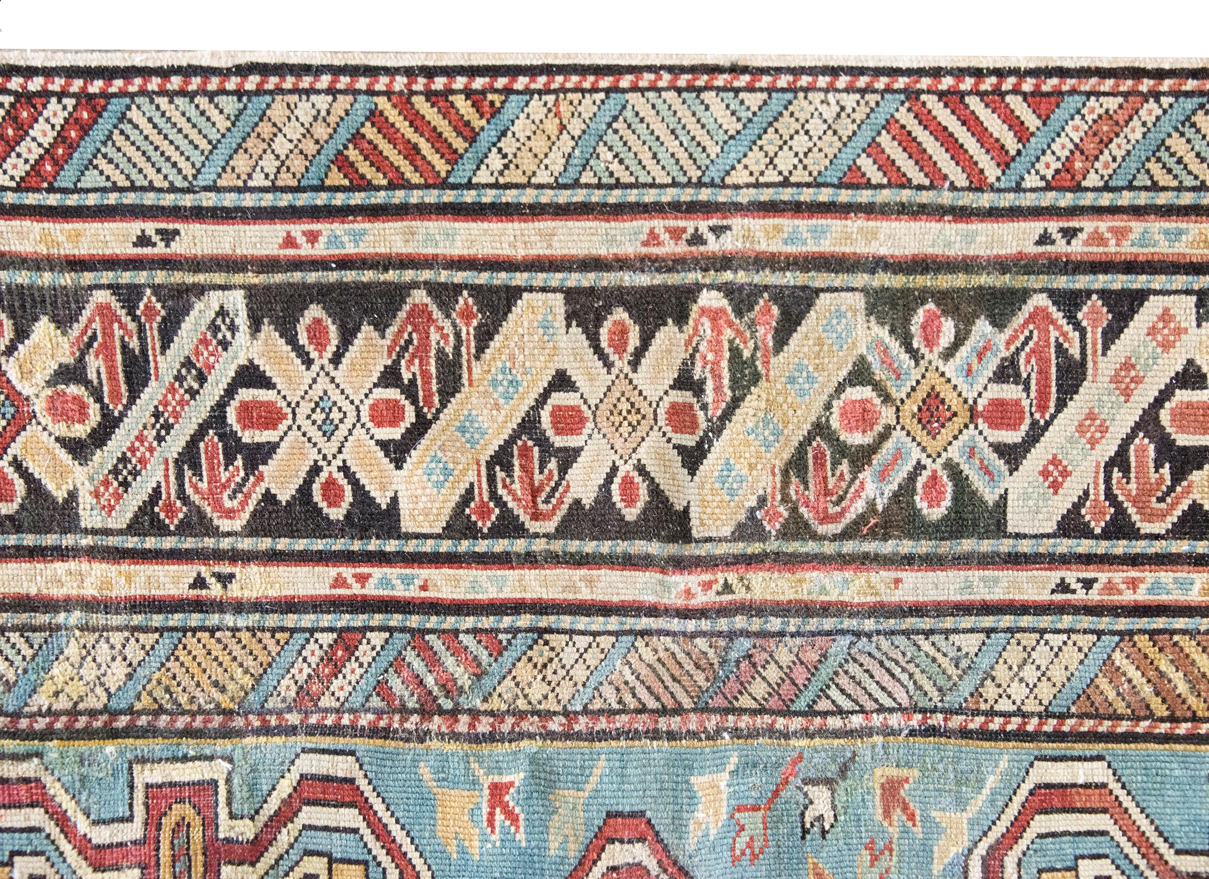 Early 20th Century Persian Shirvan Rug For Sale 6