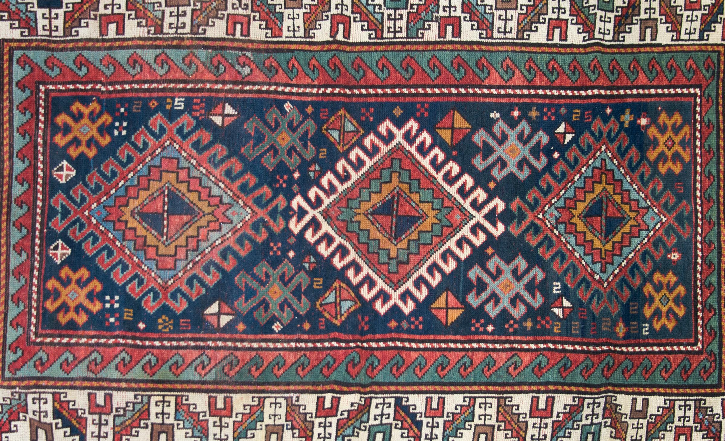 Tribal Early 20th Century Persian Shirvan Rug For Sale