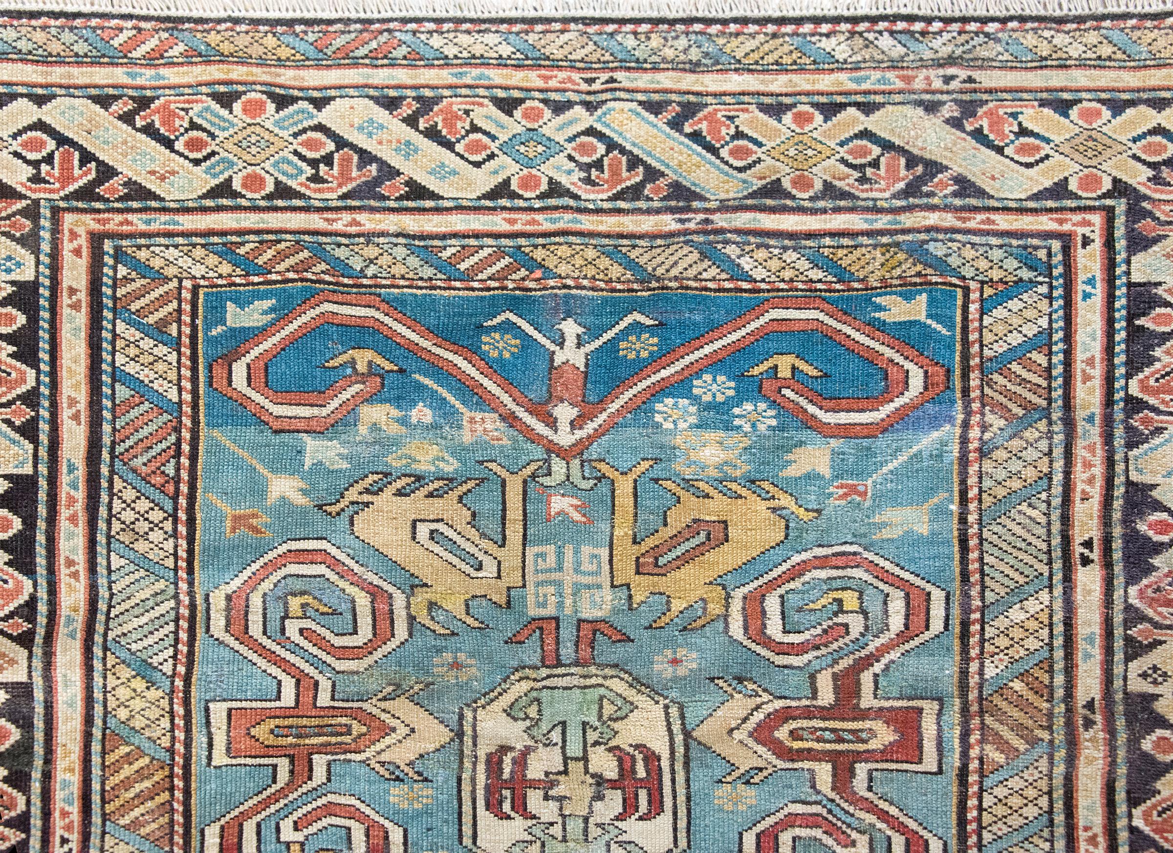 Early 20th Century Persian Shirvan Rug For Sale 3