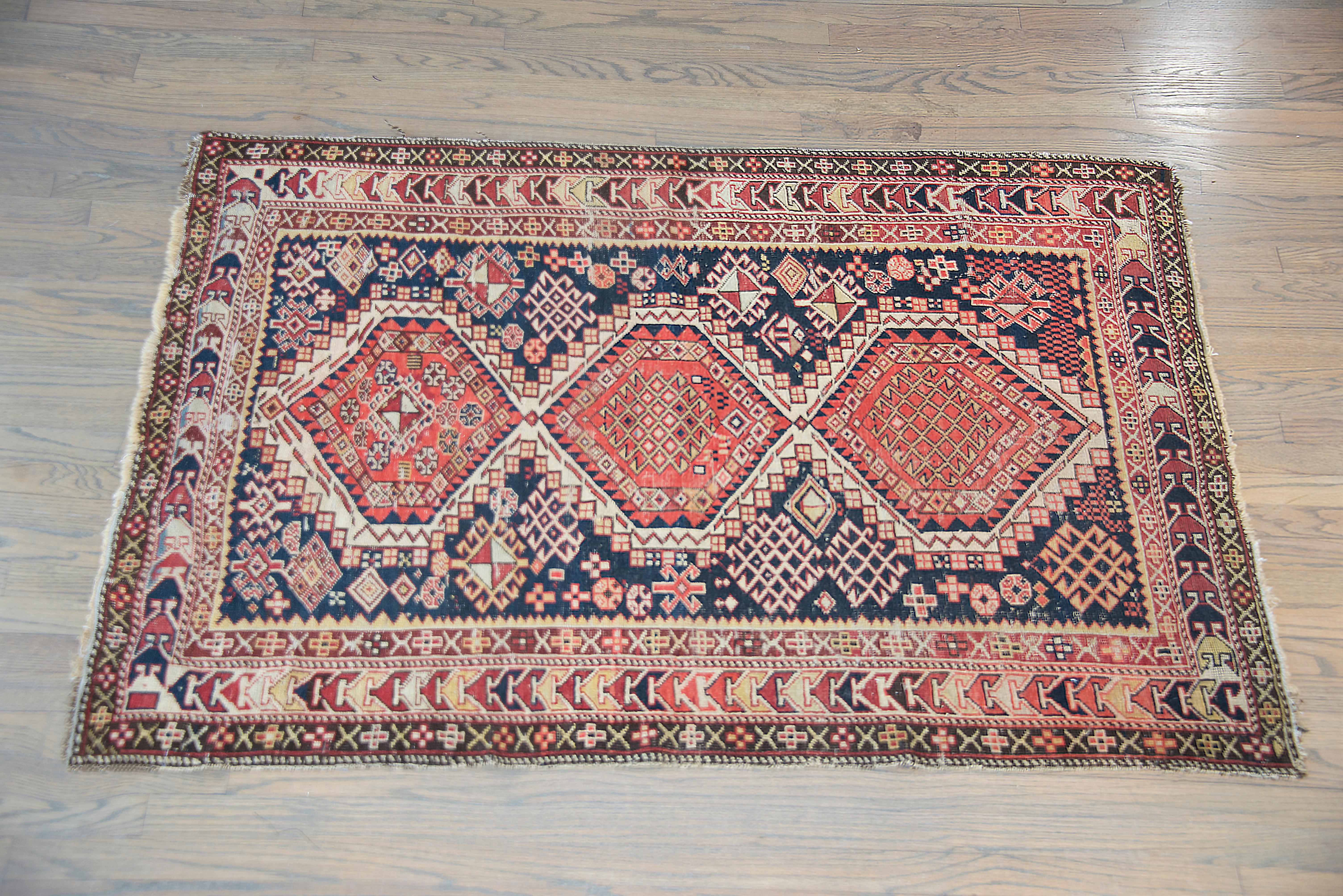 Early 20th Century Persian Shriven Rug For Sale 8