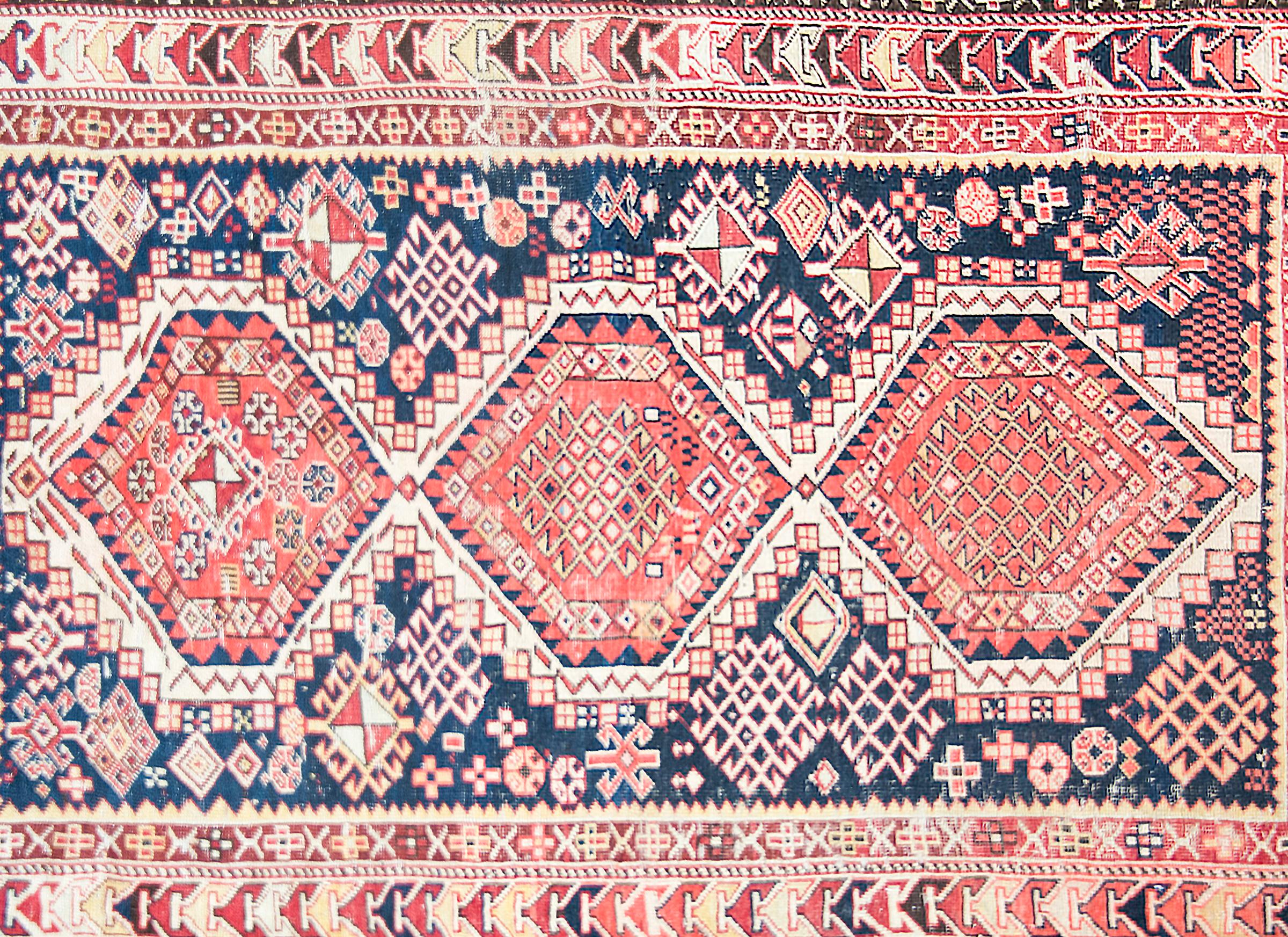 Tribal Early 20th Century Persian Shriven Rug For Sale
