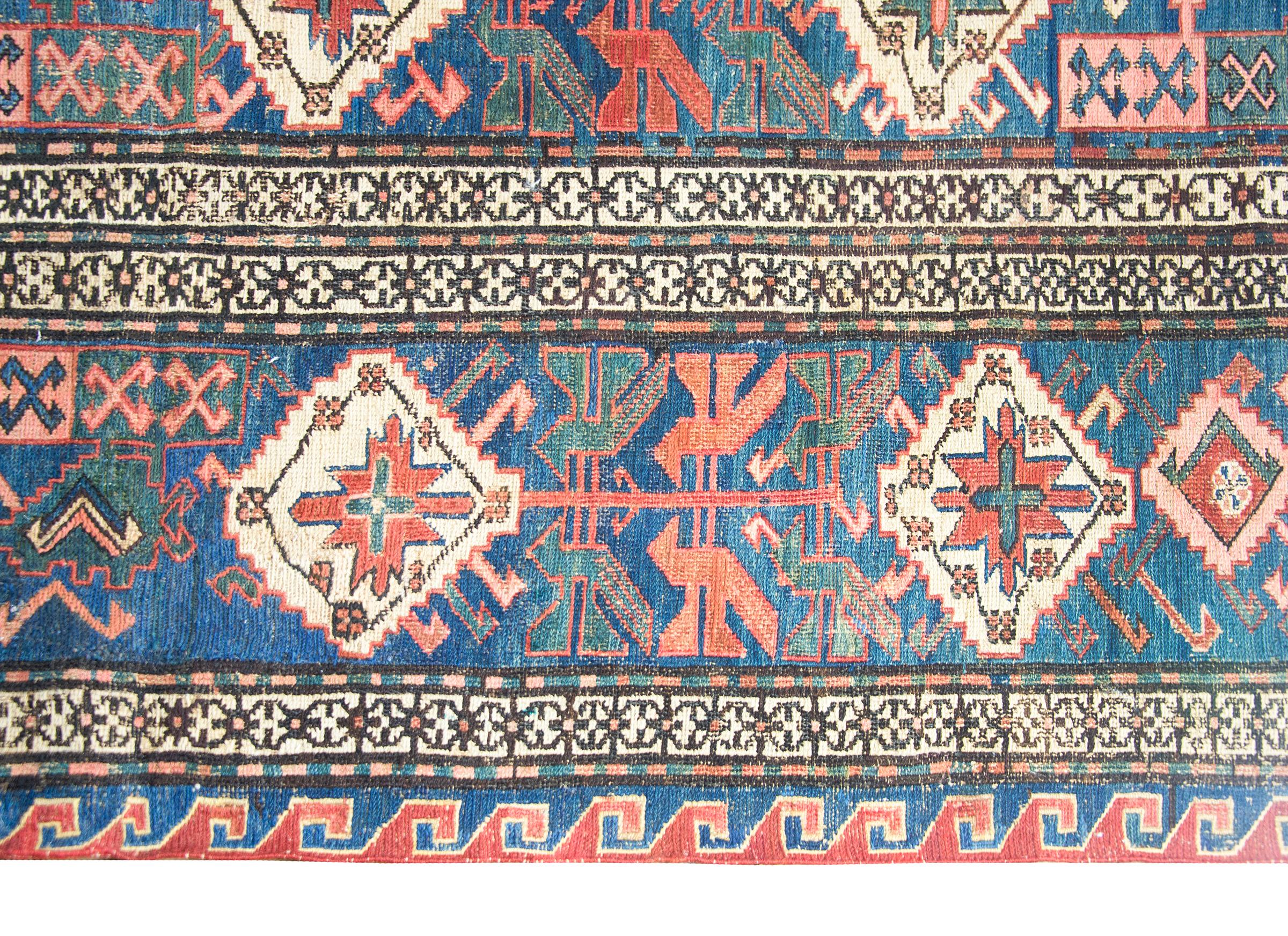 Hand-Knotted Early 20th Century Persian Soumak Runner For Sale