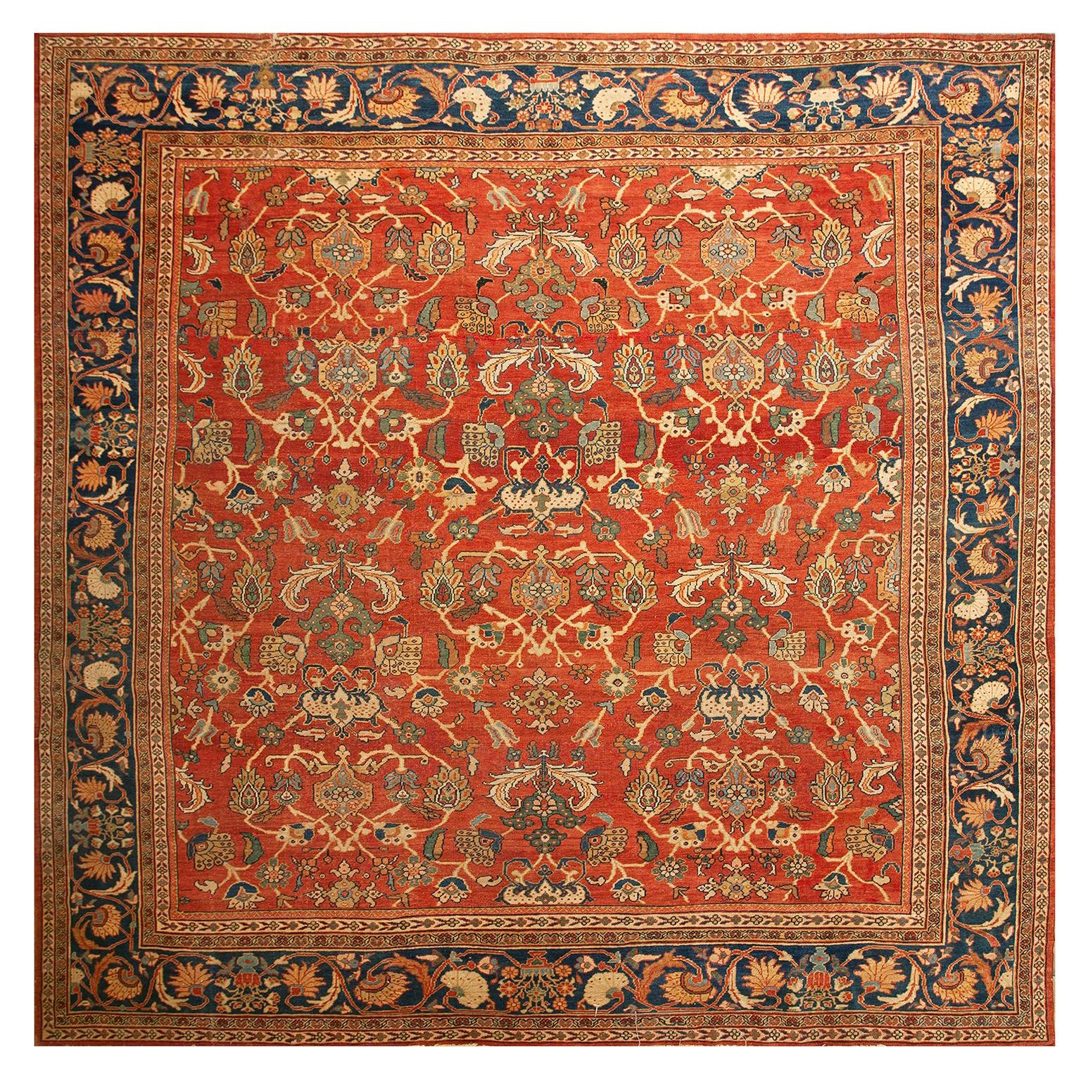 Early 20th Century Persian Sultanabad Carpet ( 11' 6'' x 12' - 350 x 365 ) in vendita