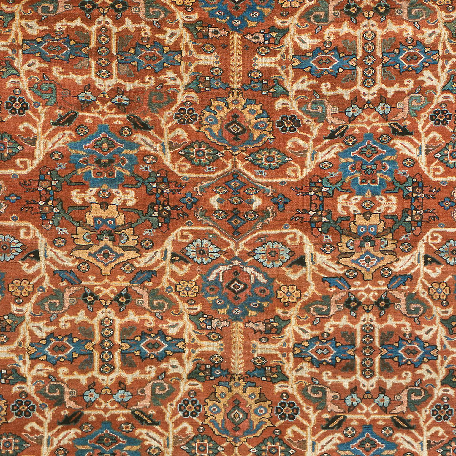 Hand-Woven Early 20th Century Persian Sultanabad Rug For Sale