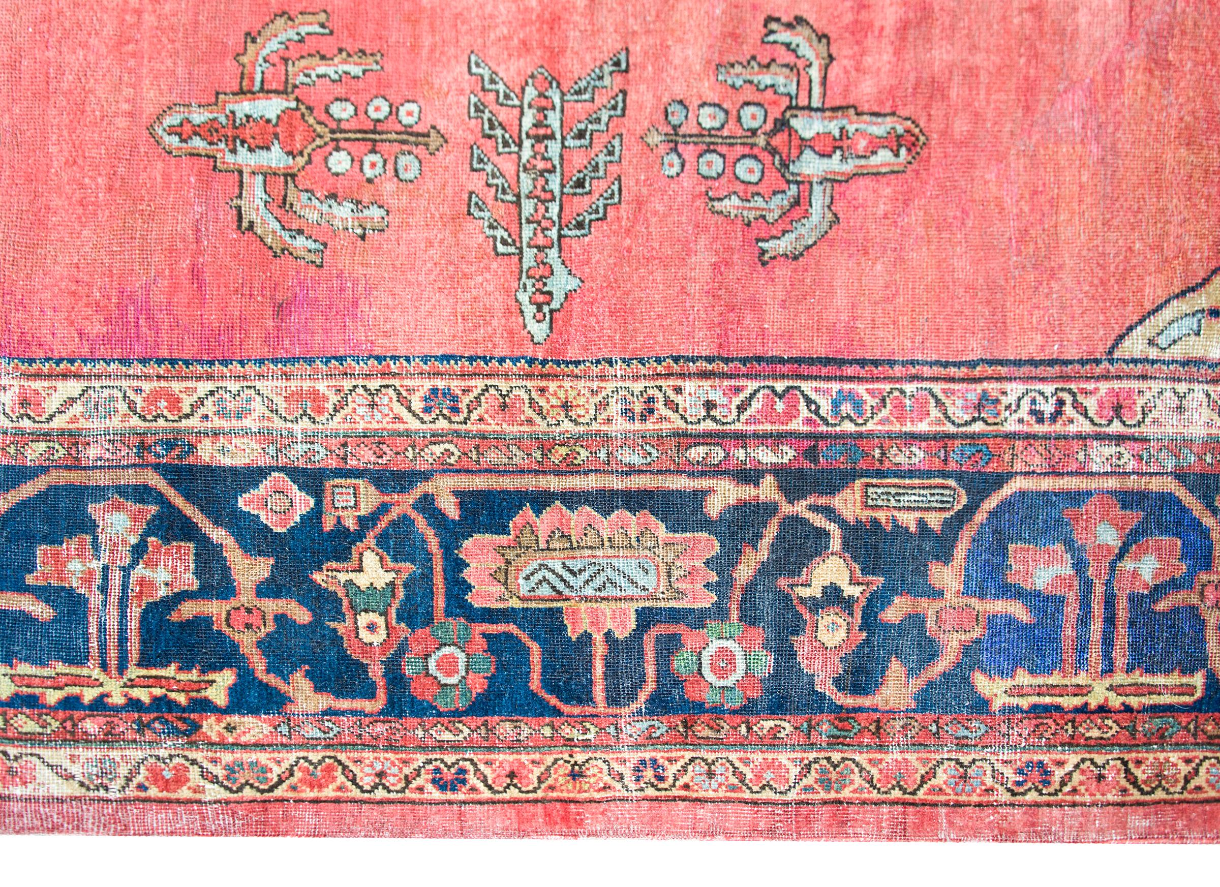 Annodato a mano Tappeto persiano Sultanabad Rugs dei primi del Novecento in vendita