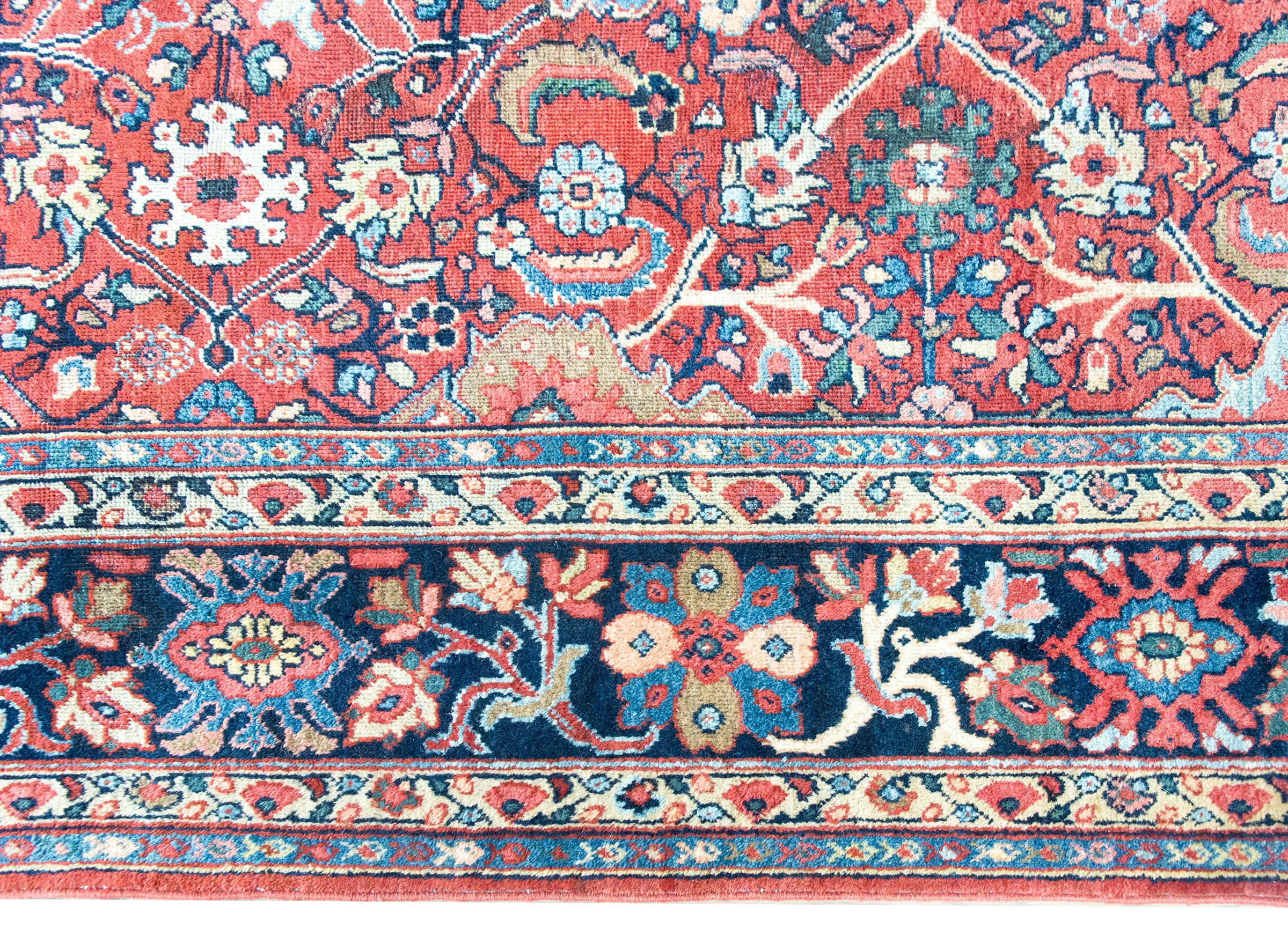 Annodato a mano Tappeto persiano Sultanabad Rugs dei primi del Novecento in vendita