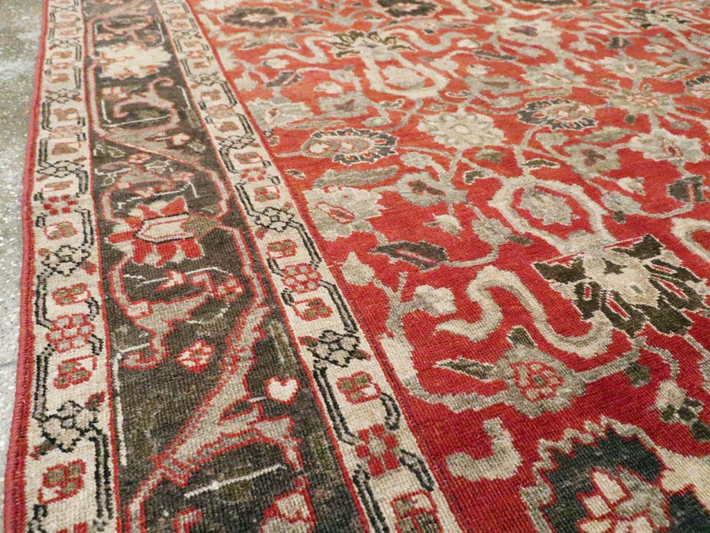 Hand-Knotted Early 20th Century Persian Tabriz Accent Carpet For Sale