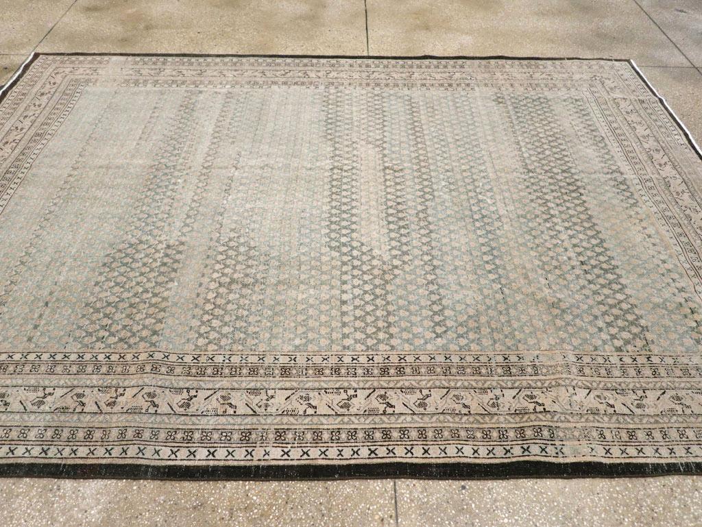 Early 20th Century Persian Tabriz Accent Carpet In Excellent Condition For Sale In New York, NY