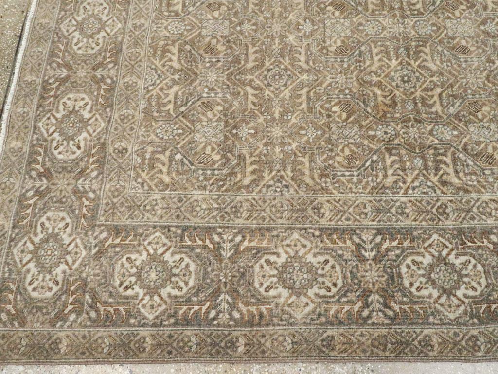 Wool Early 20th Century Persian Tabriz Accent Carpet For Sale