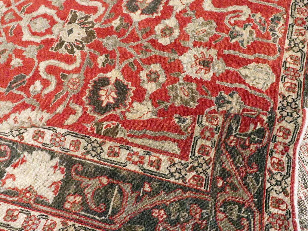 Early 20th Century Persian Tabriz Accent Carpet For Sale 1