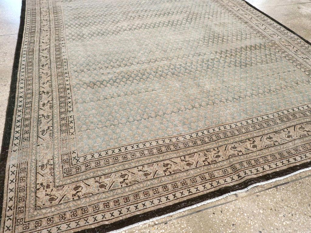 Early 20th Century Persian Tabriz Accent Carpet For Sale 1