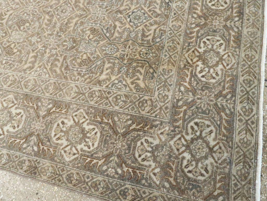 Early 20th Century Persian Tabriz Accent Carpet For Sale 1