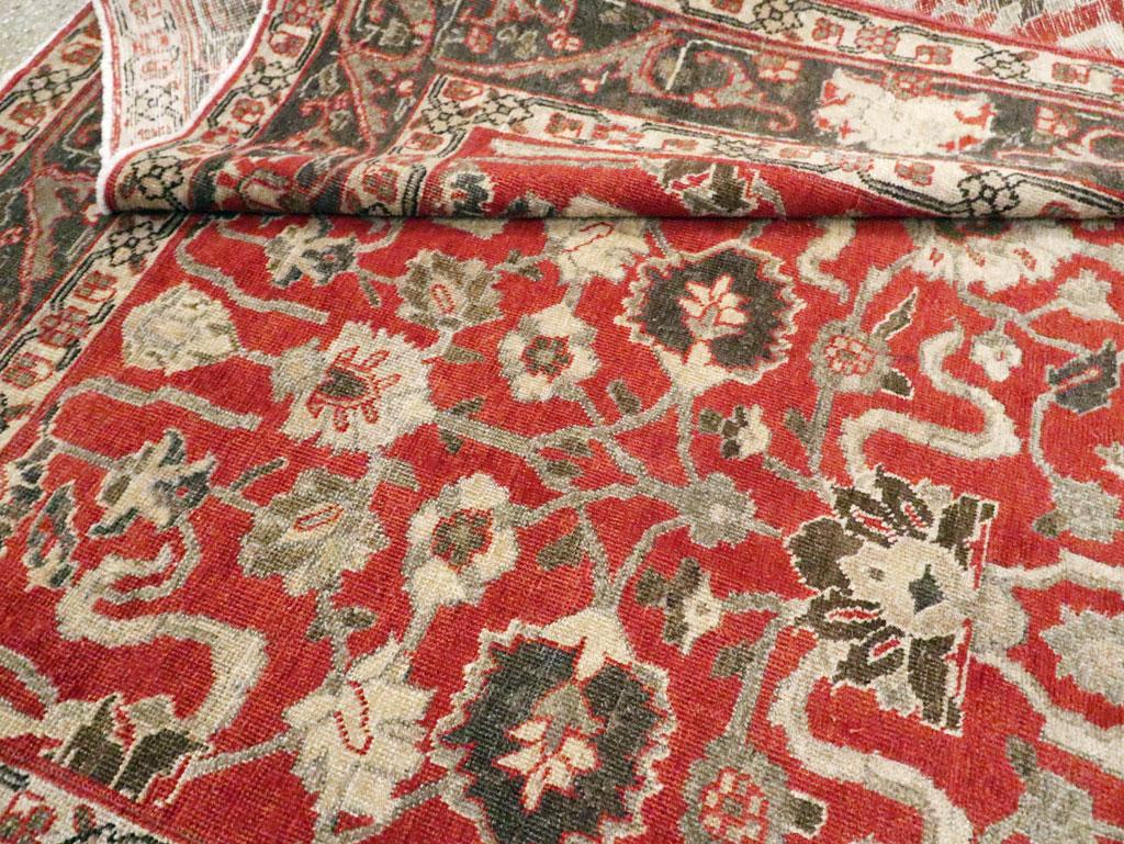 Early 20th Century Persian Tabriz Accent Carpet For Sale 2