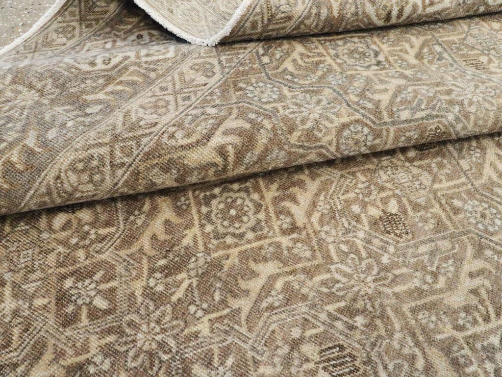 Early 20th Century Persian Tabriz Accent Carpet For Sale 2
