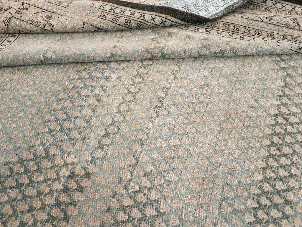 Early 20th Century Persian Tabriz Accent Carpet For Sale 3