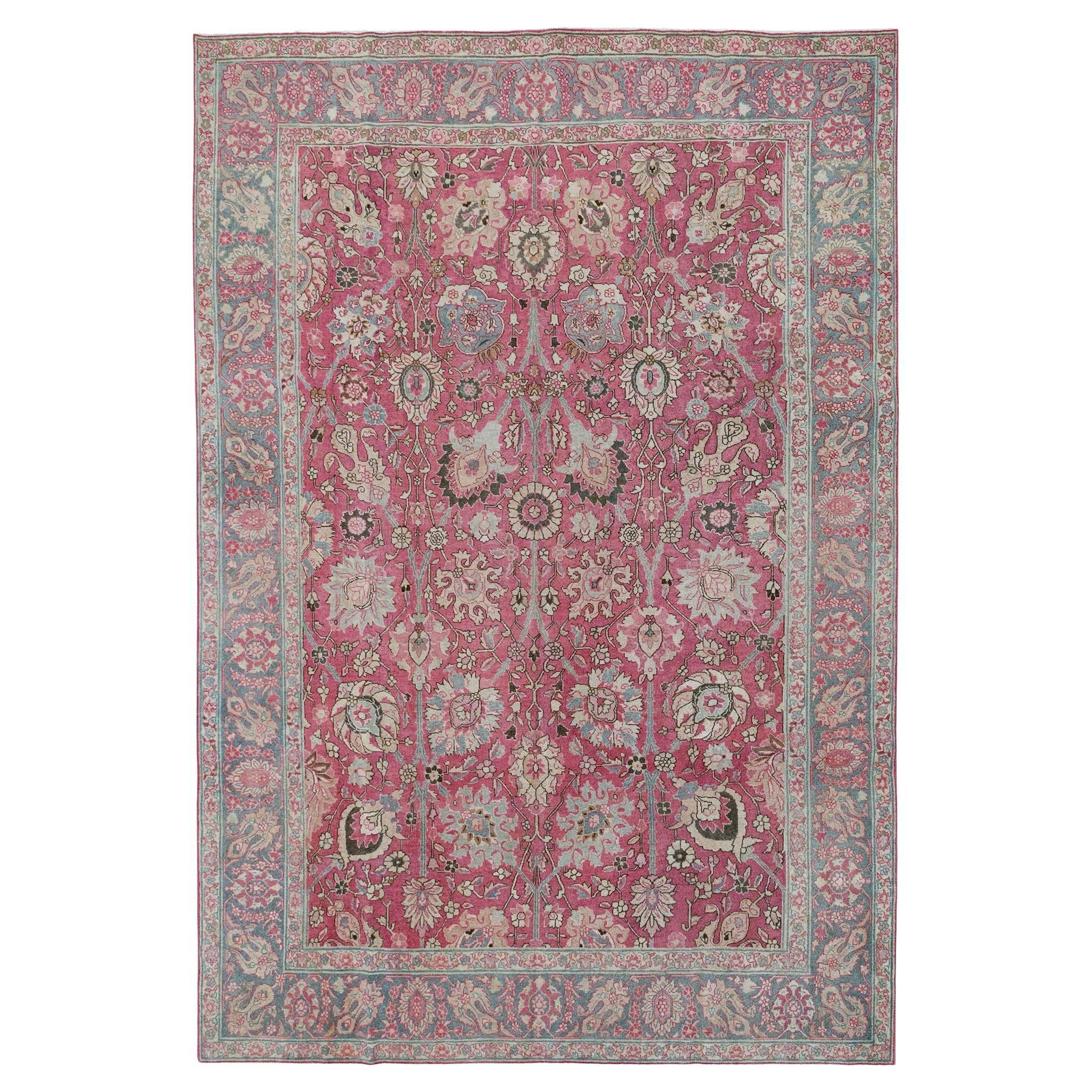 Early 20th Century Persian Tabriz Accent Carpet