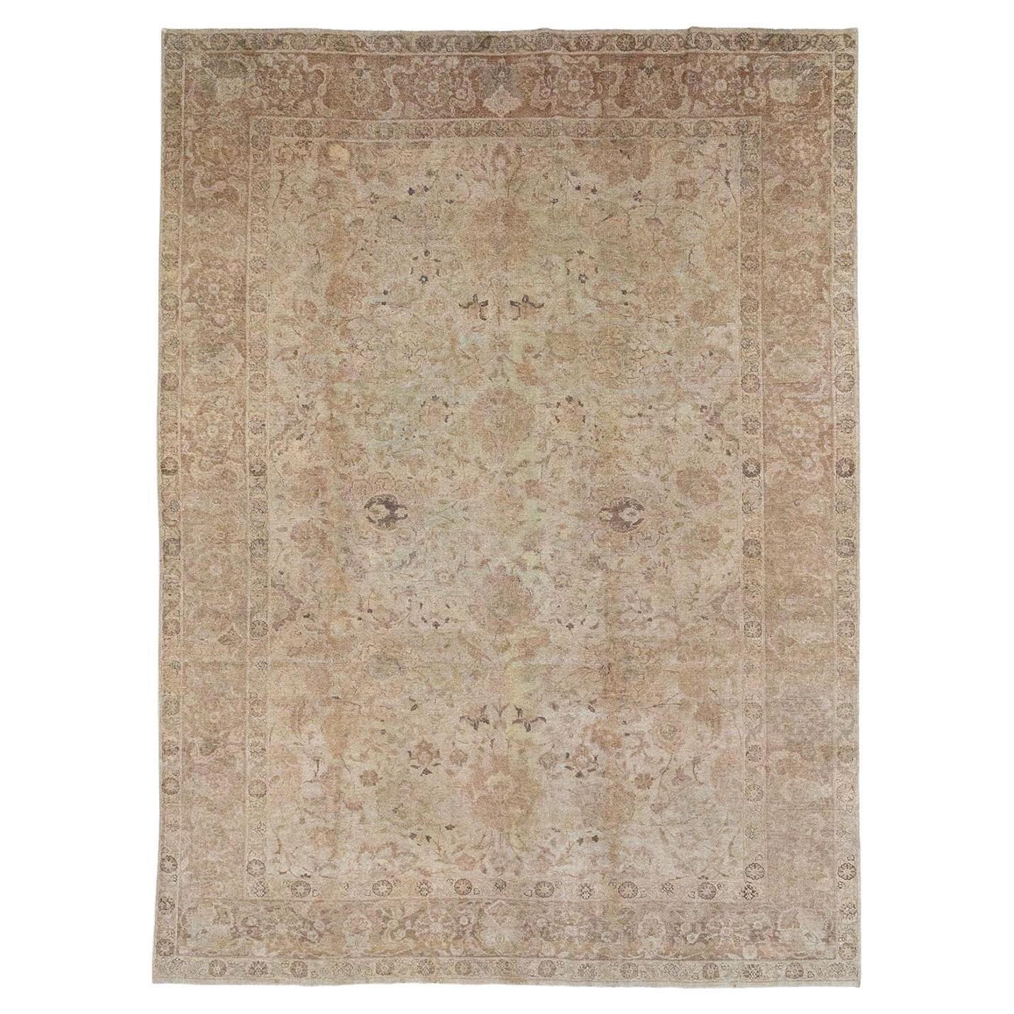 Early 20th Century Persian Tabriz Accent Carpet