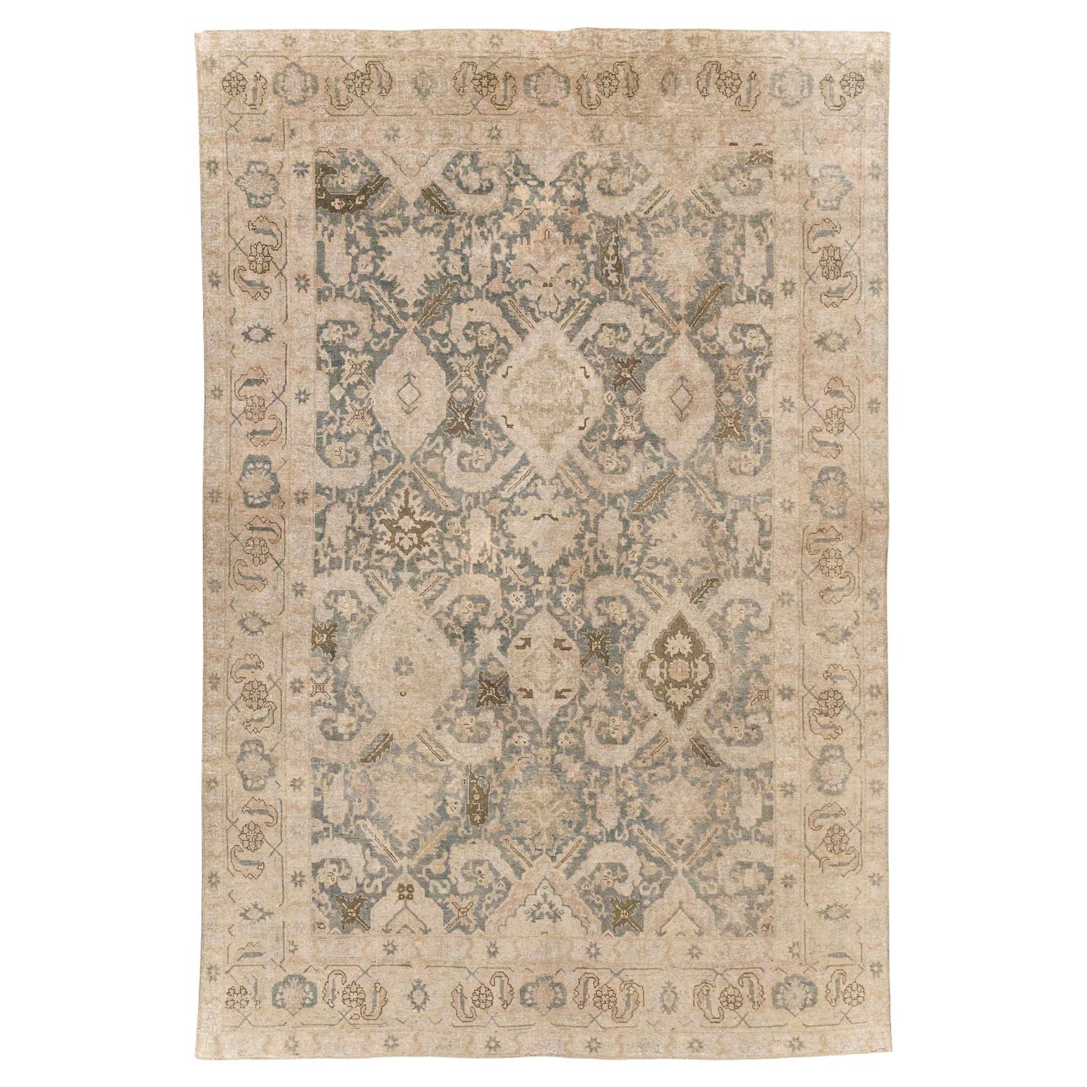 Early 20th Century Persian Tabriz Accent Carpet