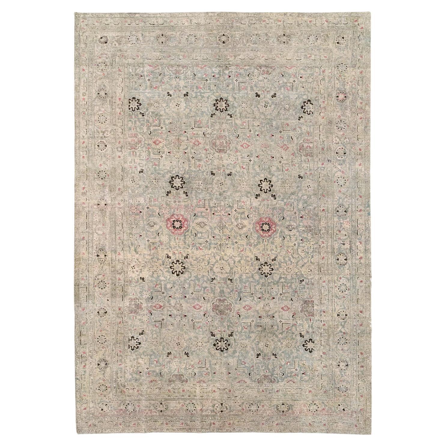 Early 20th Century Persian Tabriz Accent Carpet