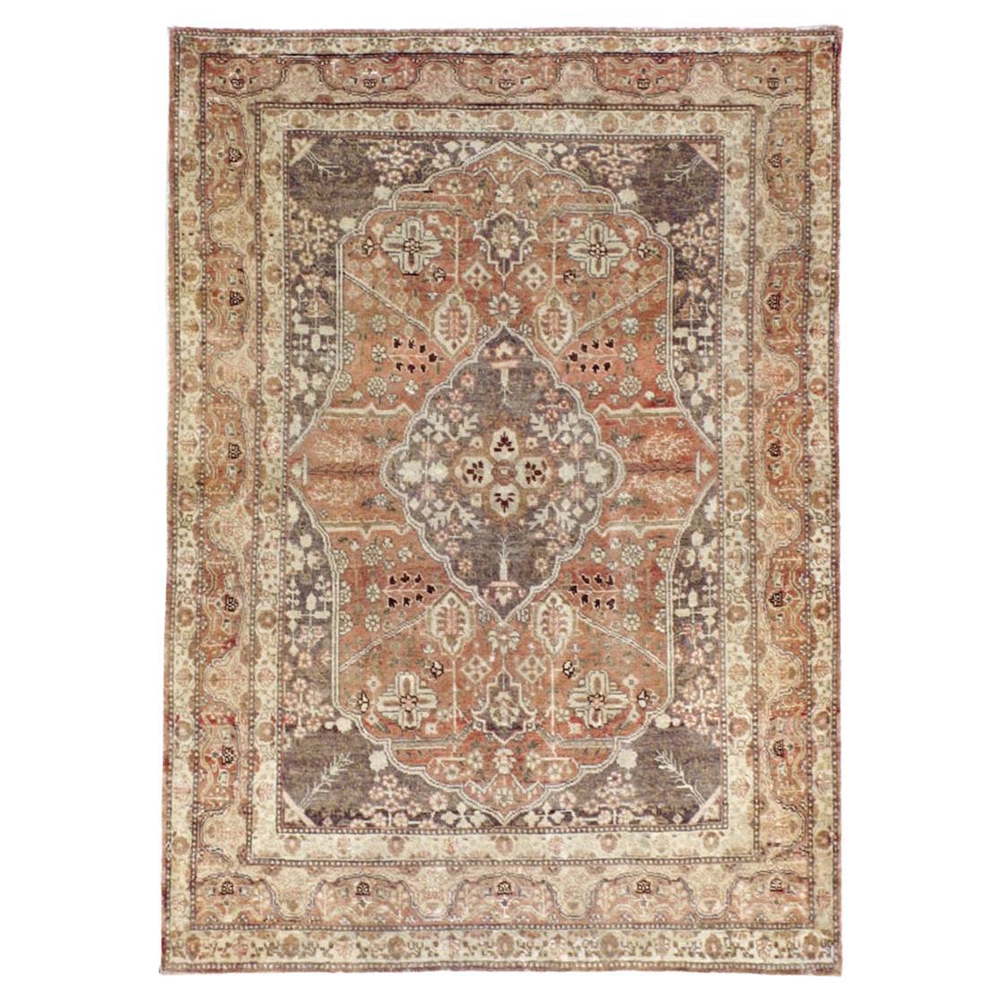 Tappeto da salotto persiano Tabriz dei primi del Novecento