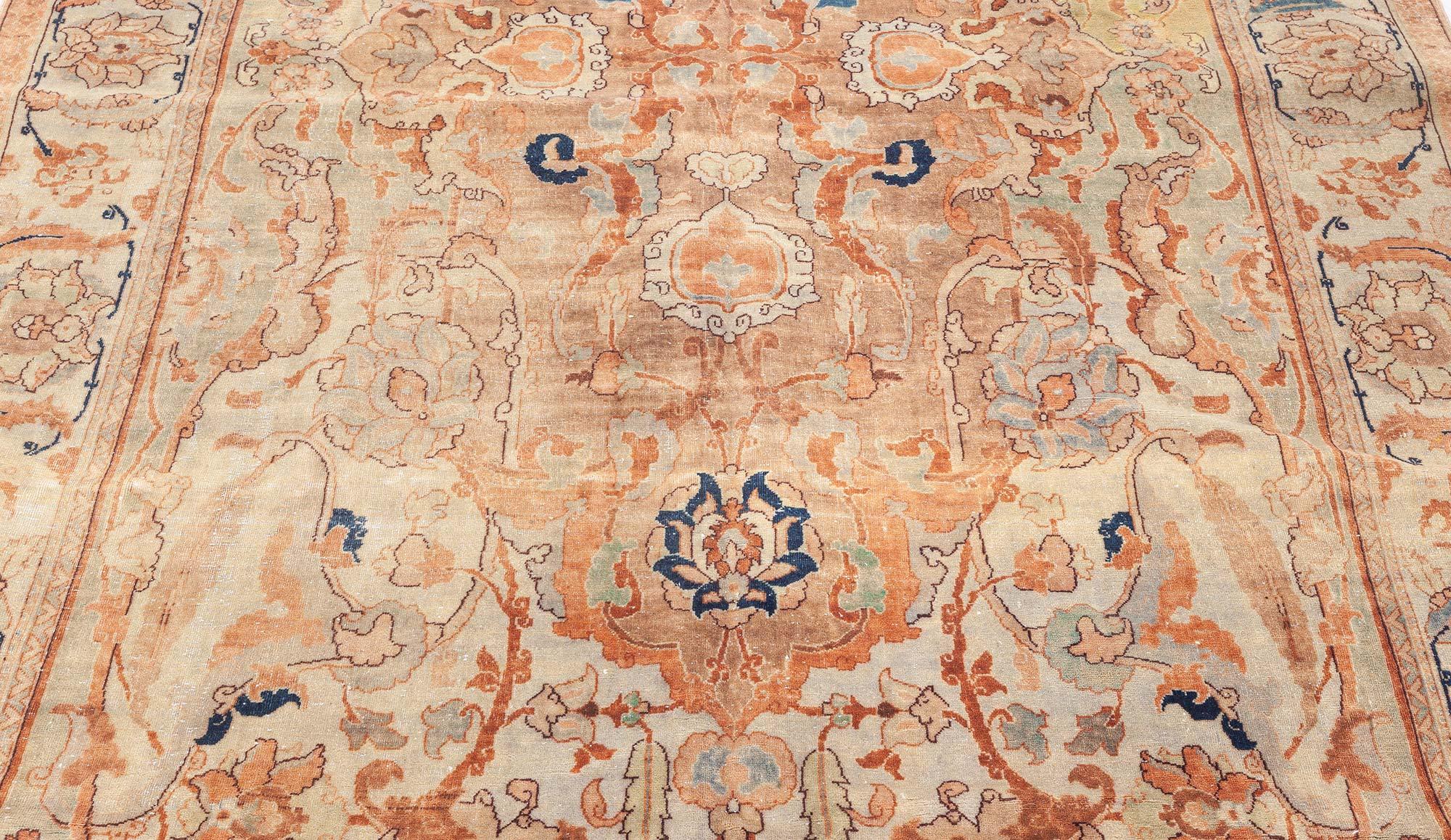 Early 20th Century Persian Tabriz Botanic Rug In Good Condition For Sale In New York, NY