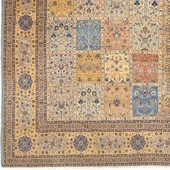 Early 20th Century Persian Tabriz Garden Design Rug