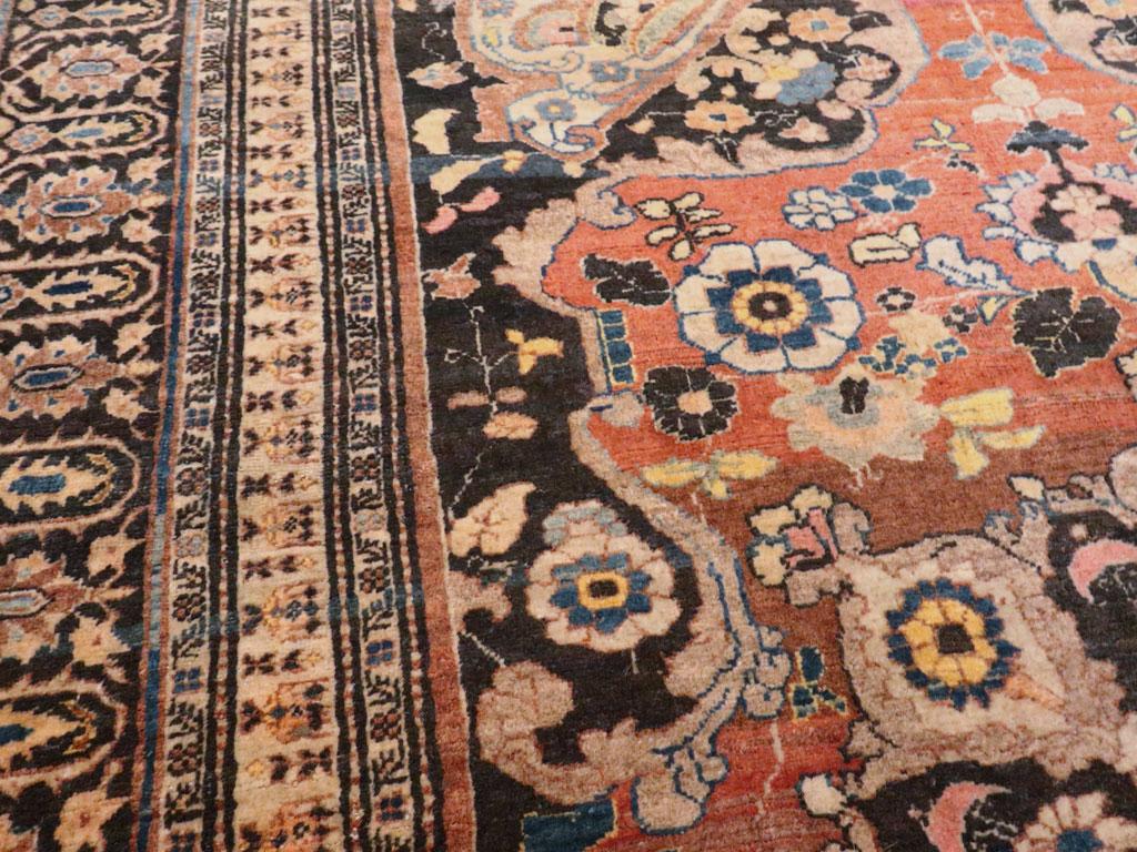 Alfombra de acento persa Tabriz Haji Jalili de principios del siglo XX Persa en venta
