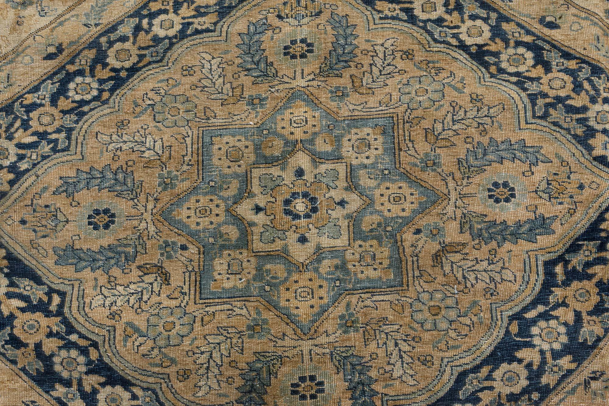 Hand-Knotted Early 20th Century Persian Tabriz Handmade Carpet For Sale