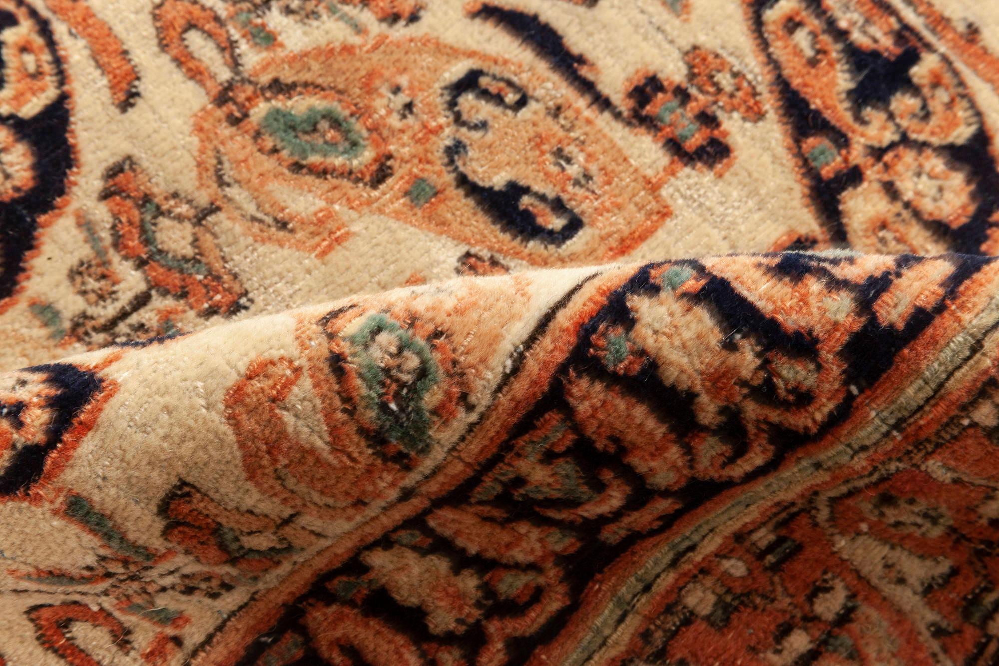 20th century Persian Tabriz handmade wool rug.
Size: 5'0