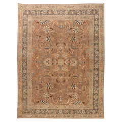 Early 20th Century Persian Tabriz Handmade Wool Rug