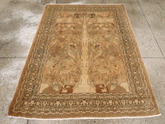 Galerie Shabab Collection Early 20th Century Persian Tabriz Pictorial Accent Rug