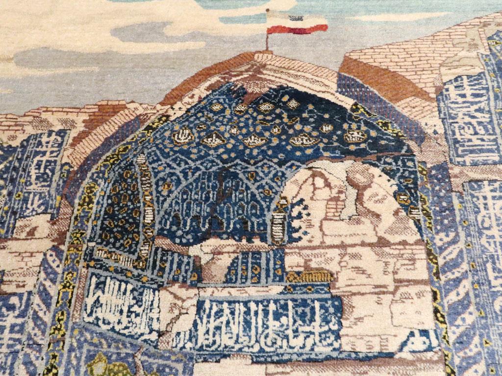 Persischer Täbris-Teppich des frühen 20. Jahrhunderts mit malerischen Akzenten (Wolle) im Angebot