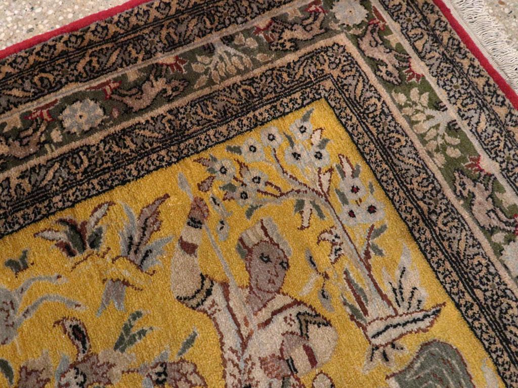 Persischer Täbris-Bilderteppich, frühes 20. Jahrhundert (Tabriz) im Angebot
