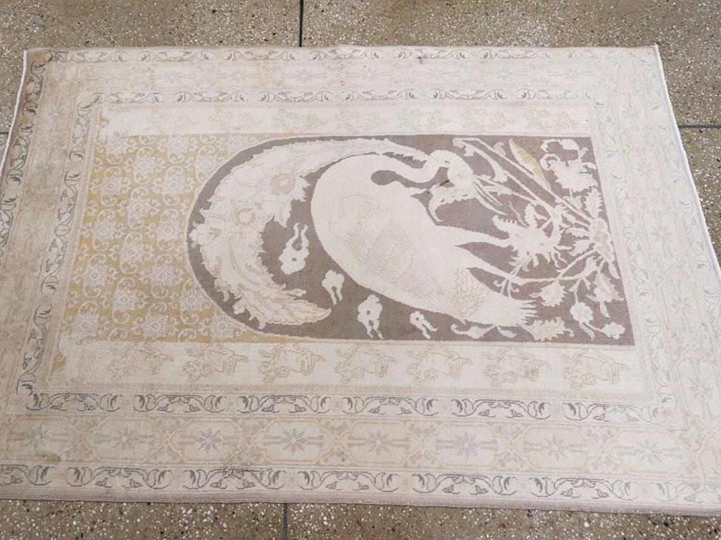 Noué à la main Tapis pictural persan Tabriz du début du 20e siècle en vente