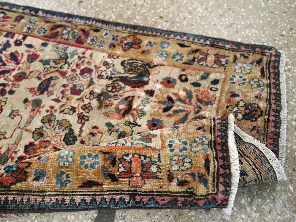 Lana Tappeto pittorico persiano Tabriz dei primi del Novecento in vendita