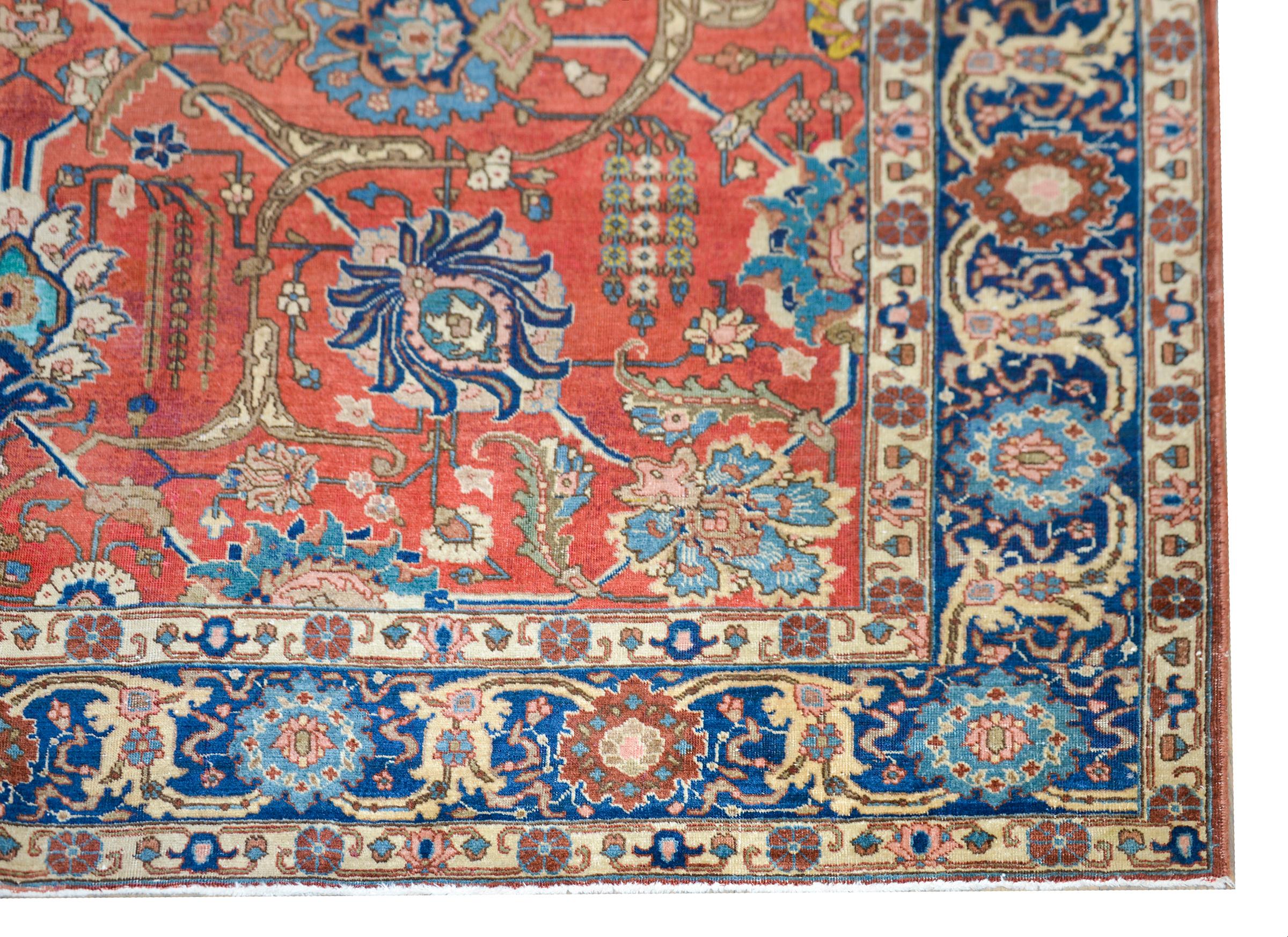 Early 20th Century Persian Tabriz Rug For Sale 4