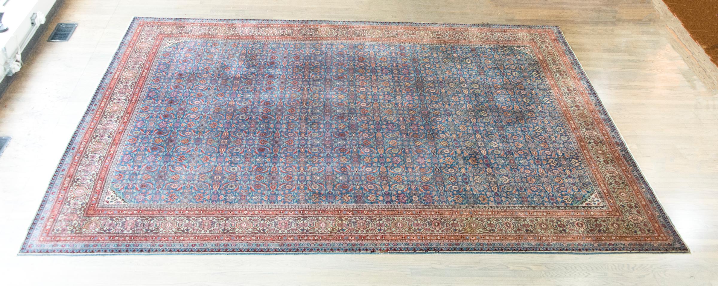 Tappeto persiano Tabriz dei primi del Novecento in vendita 9