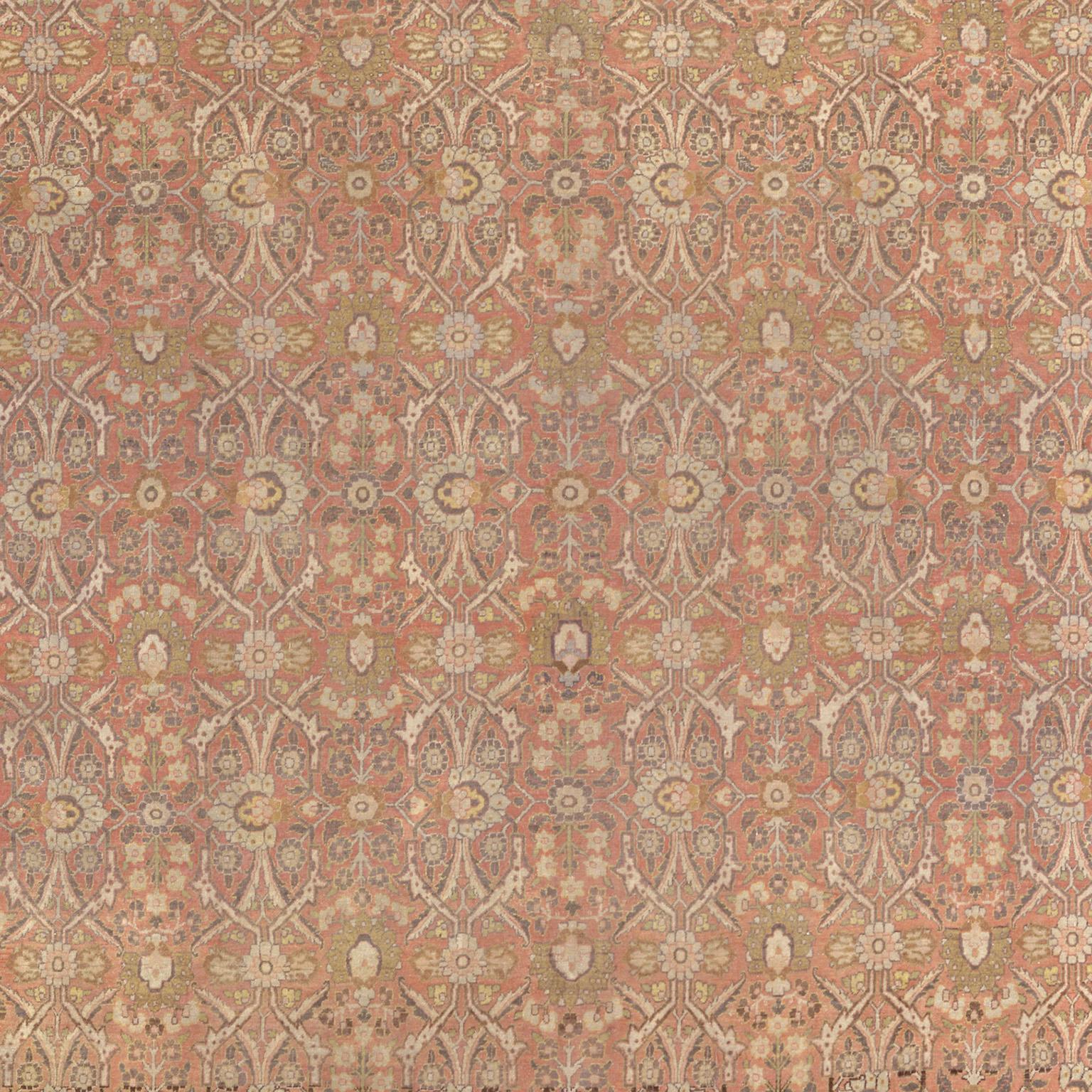 Hand-Knotted Early 20th Century Persian Tabriz Rug