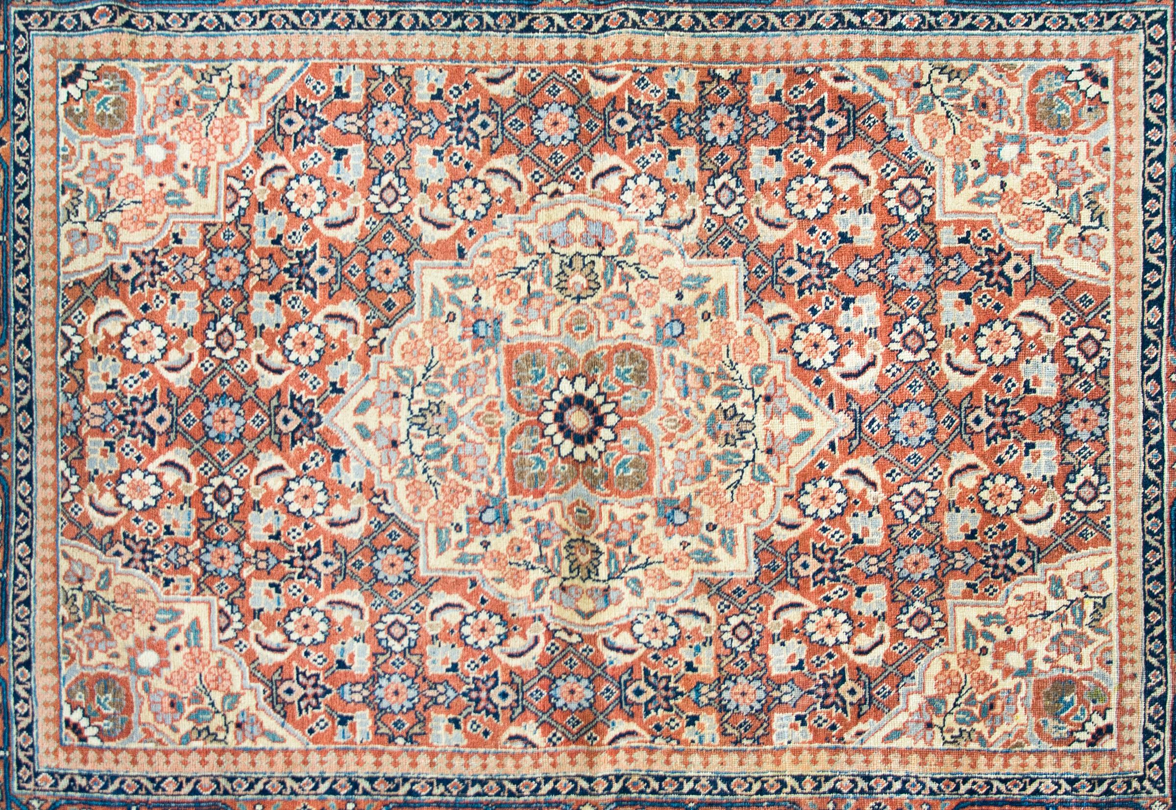 Hand-Knotted Early 20th Century Persian Tabriz Rug For Sale