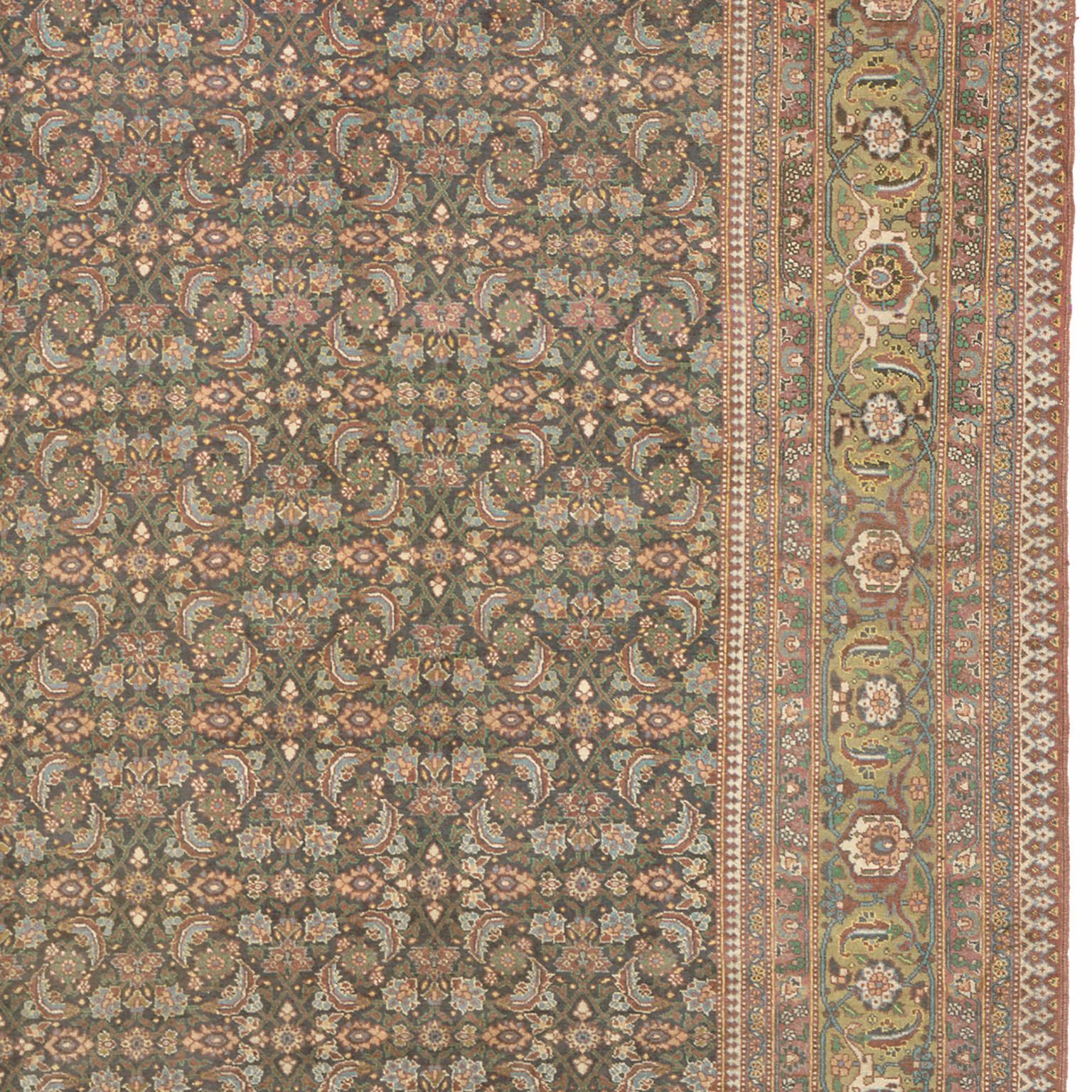 Tessuto a mano Tappeto persiano Tabriz dei primi del Novecento in vendita